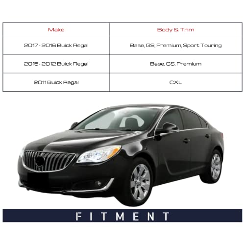 Spieg Gm1320486 Driver Side Mirror Replacement For Buick Regal 2011-2017 Power Heated Turn Signal Light Paintable Black 6Pin (Lh) #TOP7