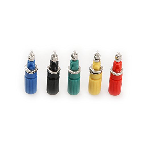 Preisvergleich Produktbild ATOPLEE 4mm Verstärker Terminal-Verbindungspfosten Bananenstecker Jack Kunststoff-Stecker M3 [10pcs, multi]