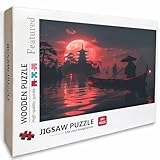 Bote Puzzle Madera, Vista Nocturna Puzzle 5000 Piezas Adultos con Compact Box 156x105cm, Rompecabezas Desafiante, Juegos de Rompecabezas Creativos para Hombres Mujeres Adolescente, Regalos, F-9845