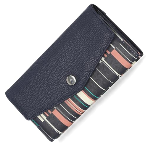 Image of Nautica Money Manager Womens Slim RFID Blocking Wallet, Small Bifold Credit Card Holder with Zipper Coin Pocket and ID Window
