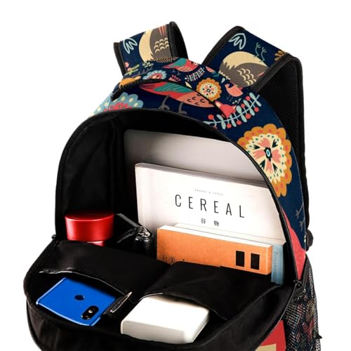 Sac à dos animaux de la forêt multicolore 40cm pour école et loisirs