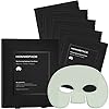 HommeFace Revitalizing Hydrogel Facial Mask Set for Men (5ct) - Hydrating, Anti-aging & Soothing Face Sheet Mask with Hyaluronic Acid, Vitamin B, C, E & Peptides, Beard-Friendly
