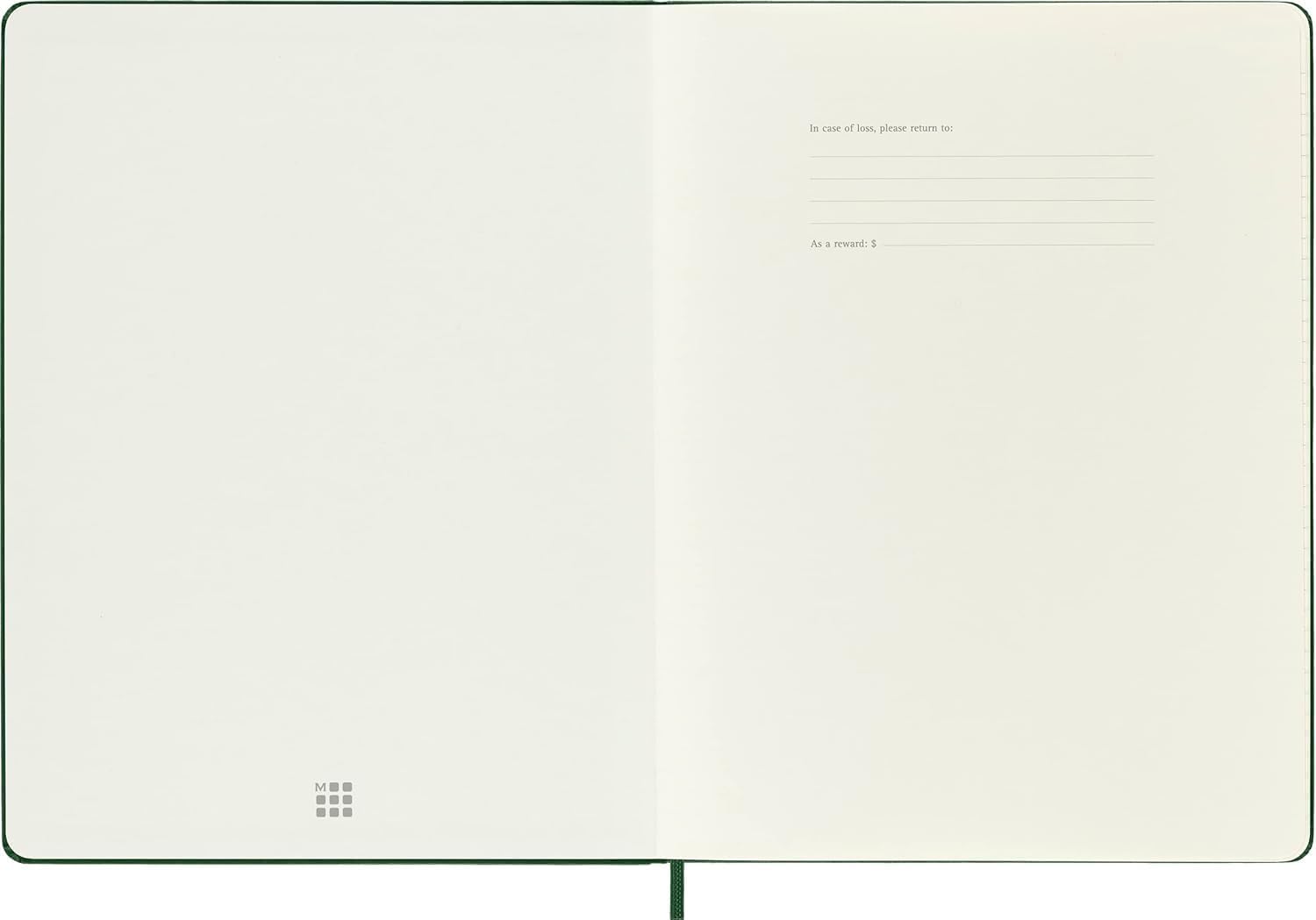 Moleskine Notebook, Extra Large, Ruled, Myrtle Green, Hard Cover (7.5 x 9.75)