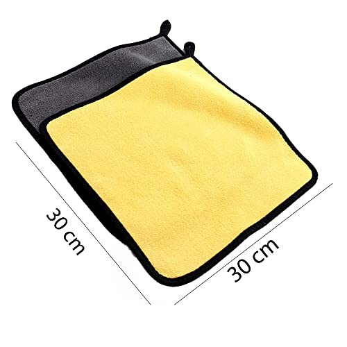 Image of Premium All-Purpose Car Cloth, Dusting Cloth Cleaning Rags, Absorbent Microfiber Cloth Premium Microfiber Towels for Cars Lint Free, Scratch-Free Highly Absorbent Reusable (30*30 cm, Set of 4)