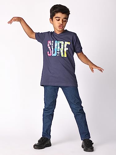 Image of TotzTouch Kids | Teen Boys Tshirt | Tee Shirt | t Shirt Premium Cotton Polo Style Rib Cuff V Neck Graphic Printed Half Sleeve Pack of 1