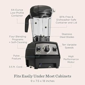 Vitamix Propel Series 750 Professional-Grade Blender, 4 Programs, Black — photo 3 of 6