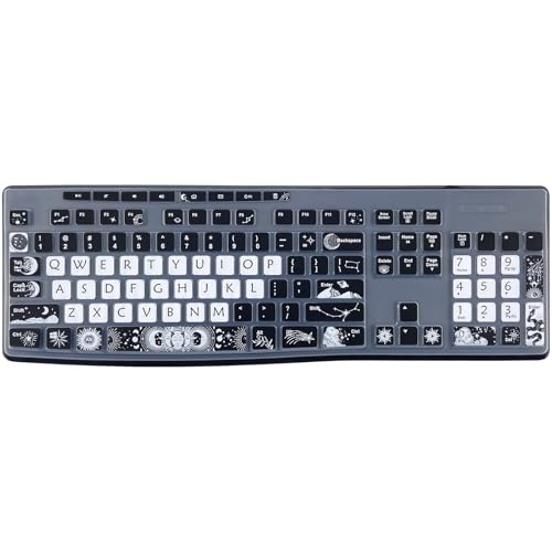 Cubierta de silicona para teclado Logitech K270 Sun and Moon miniatura 2