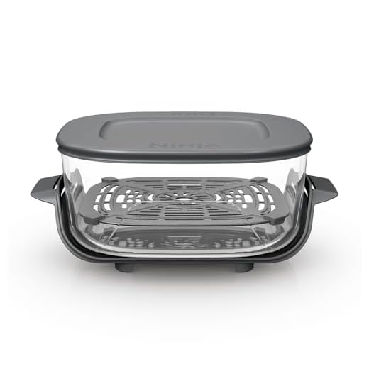 Ninja CRISPi 3,8-l-TempWare-Glasbehälter mit Deckel, großer, wärmebeständiger Heißluftfritteusen-Glasbehälter für Zubereitung, Kochen & Lagerung, BPA-freier Deckel XSKLIDPLTEUUK