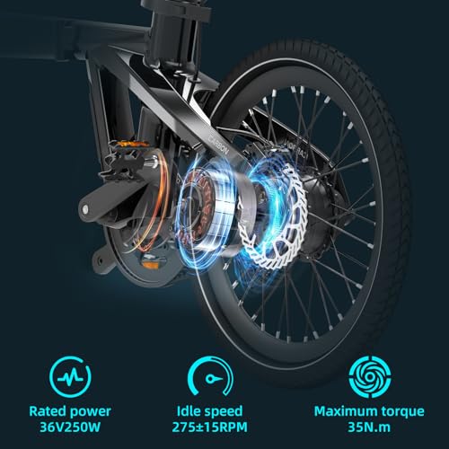 ADO AirCarbon Electric Bike Folding, 20" EBike for Adults, Ultra Light Weight 14.5 KG Electric Bicycle, Belt Drive/Bafang Motor/ECO and SPORT Mode/Anti-theft GPS/LCD/APP/Range Up To 100KM (Khaki)