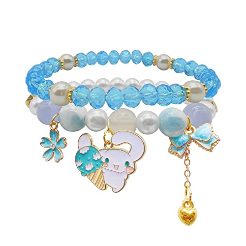 ZMANYIJEW Crystal Bead Bracelet for Women, Cute Matching Beaded Bracelets for Best Friend