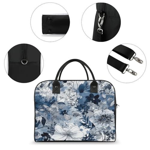 Maletín Ligero para Laptop Estampado Floral Aqua Blue miniatura 6