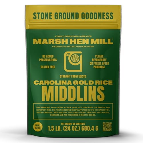 Marsh Hen Mill Carolina Gold Rice Middlins | Perfect for Rice Grits | Premium Heirloom Broken Grain...