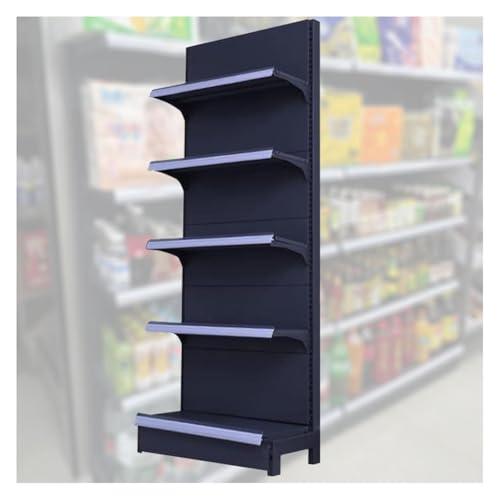 Étagère de présentation à 5 niveaux pour supermarché et collations noires - 2