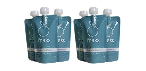 Press Reusable Food Pouch, 4 Ounce, 6-Count
