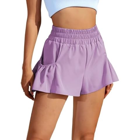 Vertvie Women's Flowing Athletic Shorts with Pockets Cover