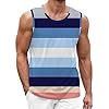 LDZYXY Canotta Uomo Bodybuilding Fitness sotto Maglie Sportive Palestra Allenarsi Stringer Vest Maglia Football Americano Compressione (Blu, XL) #2