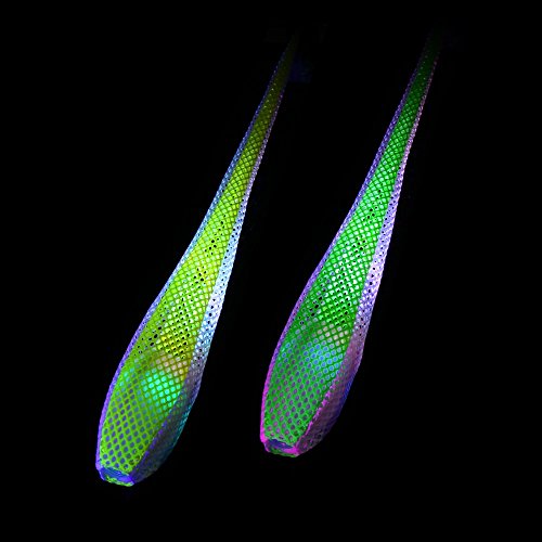 Speevers Sock Poi Set For Beginners And Professionals, Non Stretch Super Soft Net 5 Colors Available, Led Light Show, Led Juggling Ball Props (Pink) #TOP4
