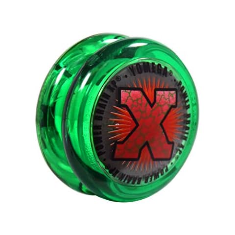 Yomega Power Brain XP yoyo - Professional yoyo with a Smart Switch which enables Players to Choose Between Auto-Return and Manual Styles of Play. + Extra 2 Strings & 3 Month Warranty (Green) Cover
