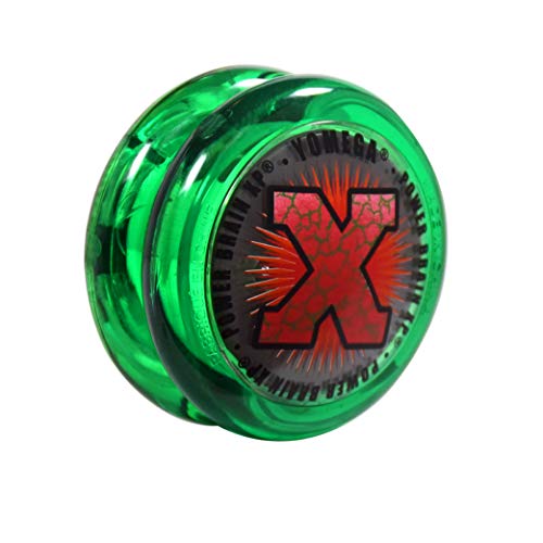 Yoyó Yomega Power Brain XP - Yoyó de Respuesta Profesional con Smart Switch, Que Permite al Usuario Elegir Entre el Retorno automático o un Estilo Manual (Verde)