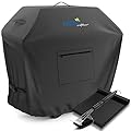 Nestl BBQ Grill Cover, Heavy Duty Grill Covers - Waterproof Gas Grill Covers, UV & Fade Resistant Barbecue Grill Cover with Front Zipper Pocket, 6 Grill Mats & BBQ Brush - 32 Inch, Black