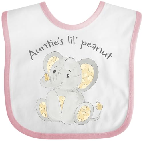 Image of inktastic Auntie's Lil' Peanut Polka Dot Elephant Baby Bib