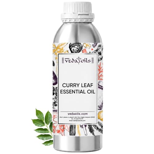 Image of VedaOils Curry Leaf Essential Oil 100ml | 100% Pure, Natural & Therapeutic Grade Curry Leaves Oil for Hair Growth, Skin Care, Aromatherapy & Overall Hair Care