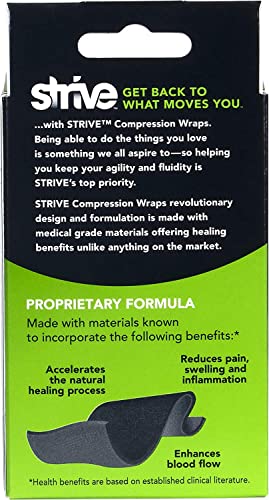 Strive Compression 2.5"X60" Therapy Wrap For Wrist, Arm, Leg, Ankle, Elbow, Enhances Blood Flow, Reduces Swelling, Accelerates Healing, Black, Made In The Usa #TOP5