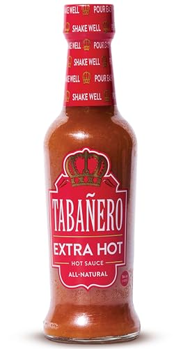 Image of Tabanero Extra Hot Sauce, Made in the USA, Sodium, Small Glass Bottle, 5 oz