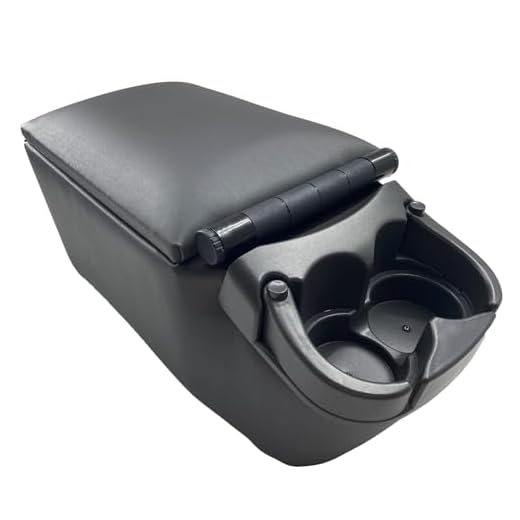 MOOSUN Universal Truck Seat/Bench Contractor Center Console Business Organizer and Storage with Adjustable Cup Holders, Clip Board, and Padded Top Lid for Armrest, Grey