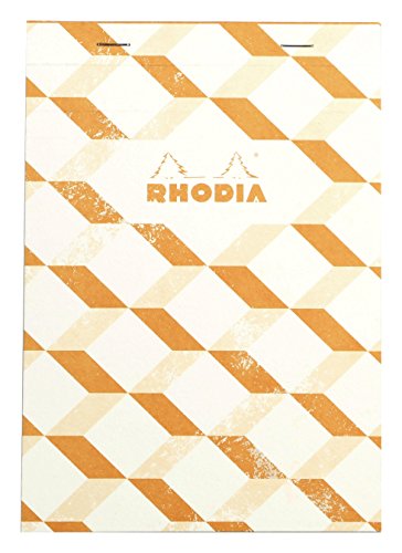 Rhodia Heritage Head Stapled Notepad, A5, Square Ruling - Ivory Escher