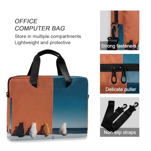 Maletín para laptop con estampado de gatos 13-16 pulg. miniatura 5