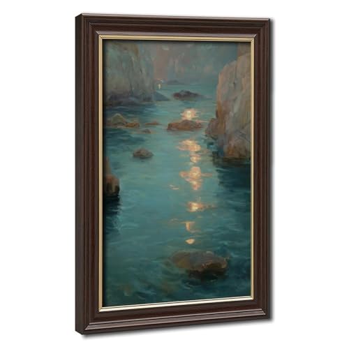 Impression sur toile de paysage côtier style impressionniste en format 40x60 cm pour chambre