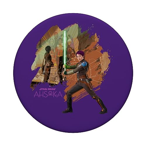 Star Wars Ahsoka Part Two Sabine Wren Mural and Lightsaber PopSockets Swappable PopGrip, Black - Image 3