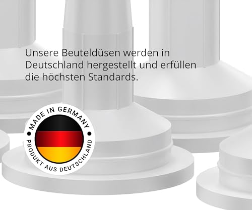 10x Aufsatz Silikonspritze - Beuteldüse Standard 120 mm – Spitze für Kartuschenpresse - Kartuschenspitzen für Silikonkartuschen - Dichtungsdüse für Auspresspistole - Dichtungsdüse Silikon