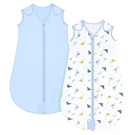 Yoofoss gigoteuse 2-pack 100% coton gigoteuse bébé gigoteuse été 80x45cm gigoteuse bébé nouveau-nés en 6-18 mois