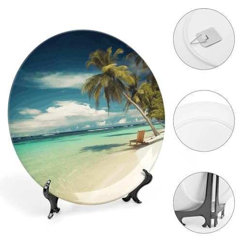Plato decorativo de porcelana Tropical Holidays 7 pulgadas miniatura 4