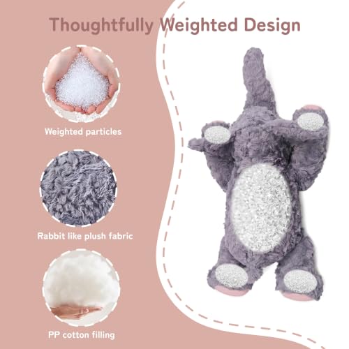 Image of Niuniu Daddy Weighted Stuffed Animal, 20 in 3.3 lbs, Elephant Calming Plush | Heavy sensory lap pad, lying body pillow for sleeping, machine wash, huggable plushies, soothing gift for kids and adults
