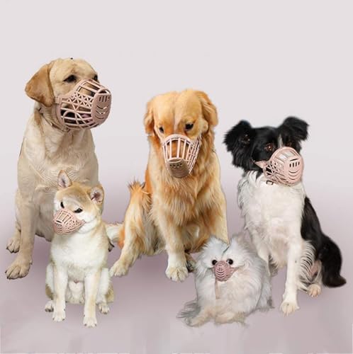 Image of RvPaws Dog Mouth Cover Muzzle /Bite Guard with Adjustable Strap Size (Medium No.- 4)