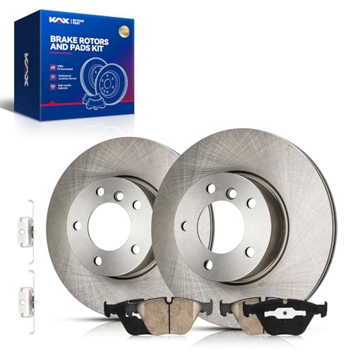 Image of KAX Front Brake Kit, OE Brake Rotors and Ceramic Brake Pads | Fits BMW 328i 2010-2011, BMW 328i xDrive 2010-2012, BMW X1 2013-2015 2.0T, BMW 328i 2012-2013 3.0L, BMW 328i xDrive 2013 3.0L