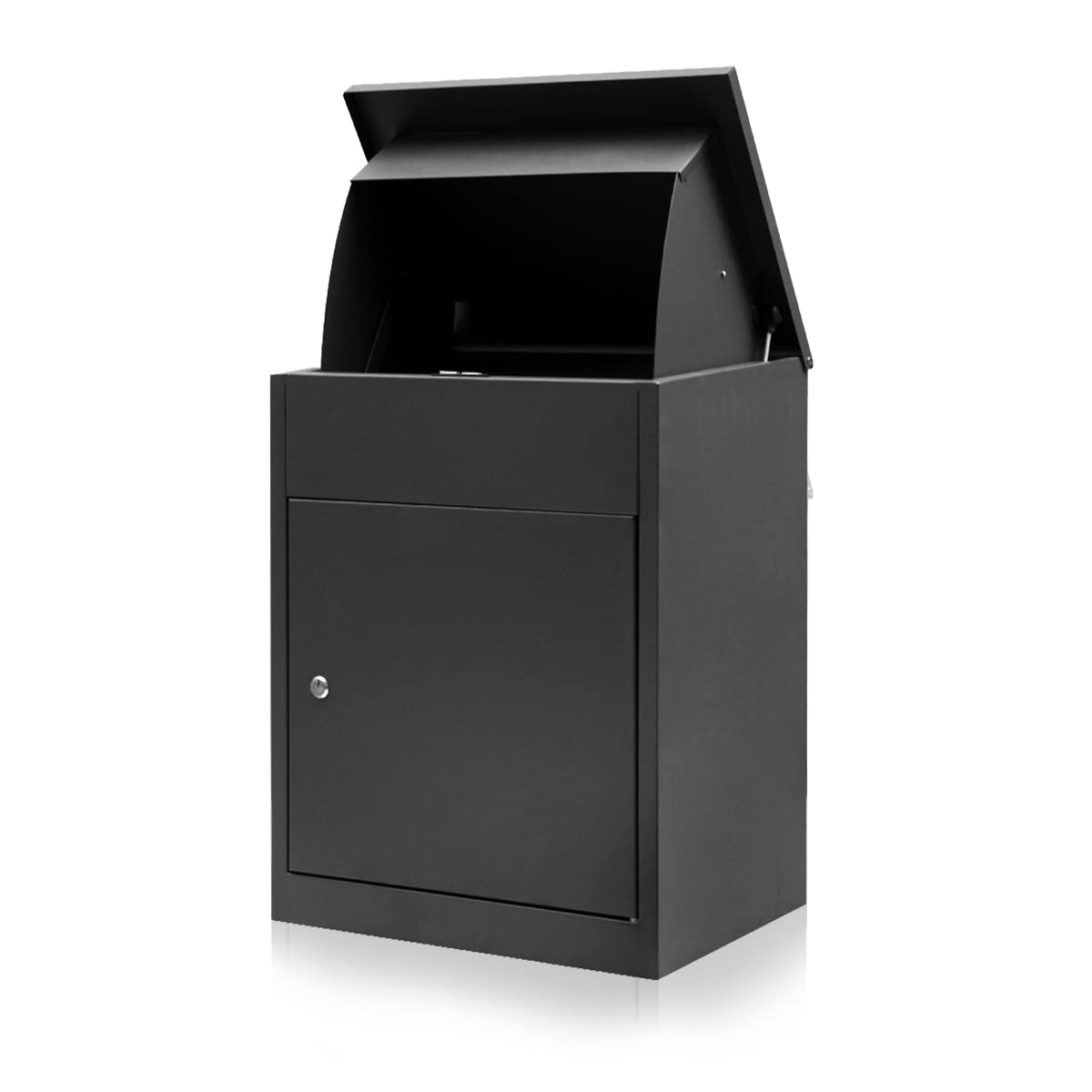 Yoocabinet Package Delivery Boxes for Outside, Extra Large Mailbox for Parcel, Galvanized Steel Parcel Mailbox, Wall Mounted Lockable Anti-Theft for Porch,Curbside, (Black, Large)