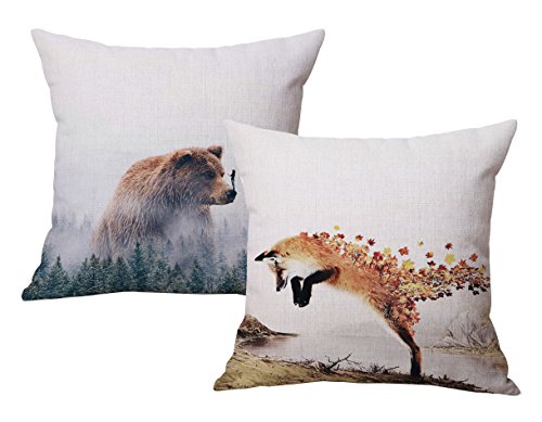 Geepro - Fundas de Almohada para sofá o Cama, 45,7 x 45,7 cm