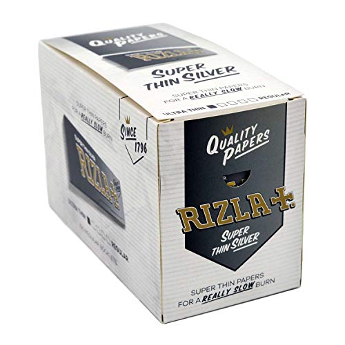 Rizla Regular Silver Rolling Paper Full Box Of 100 Packs/Booklets Rizla Regular Silver Rolling Paper Full Box Of 100 Packs/Booklets