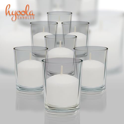 Image of Hyoola Votive Candles - 10 Hour Burn Time - Unscented Candles Votives Bulk - Pack of 150 White Candles - European Made