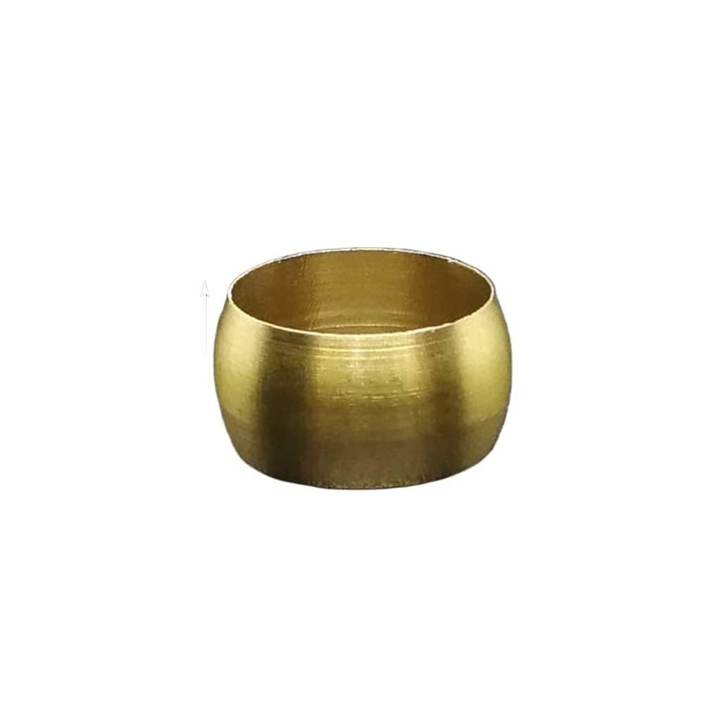 Zzsthvqwm One Color Brass Pipe Fitting Ferrules Compression Sleeve Seal Rings 6.2-16Mm 10 Pack(10.2Mm)