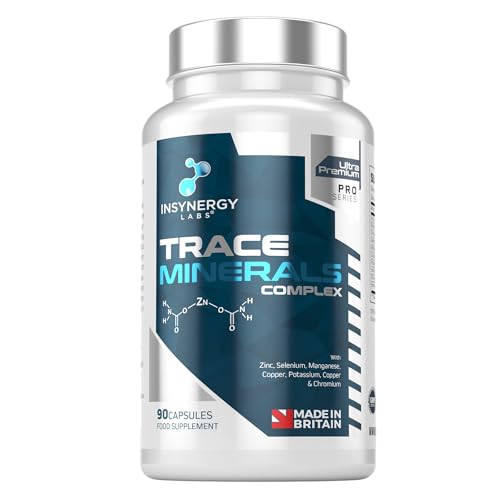 Trace Minerals Complex (Maximum Dose 10 X Trace Minerals) 3 Month Supply Trace Minerals Supplements - 90 Capsules Multimineral Tablets Zinc Iodine Selenium Boron Potassium Copper