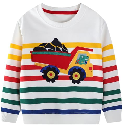 Image of Hongshilian Unisex Kids Cute Cartoon Cotton Sweater Shirt