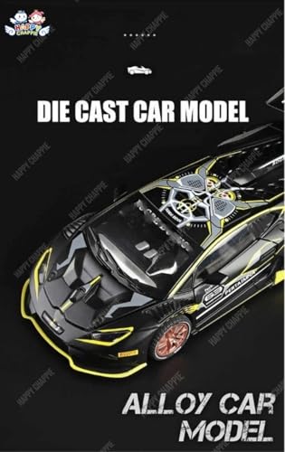 Image of 1:32 Huracan ST EVO Die-Cast Alloy Metal Sports Car Model with Openable Doors, Hood & Trunk, Pull Back Action, LED Lights & Sound Toy Car for Kids Boys Girls & Collectors