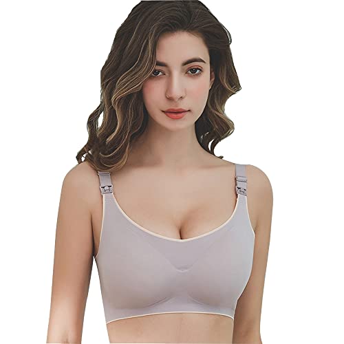 Soutien-gorge d'allaitement sans fil violet clair taille M pour future maman
