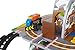 Hape Wooden Railway Mighty Mountain Mine Railway Playset| 4-Level Railway Train Track Playset with Crane and Magnetic Train Cars for Kids
