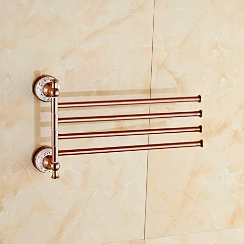 Barre de serviette rotative et étagère de serviette de salle de bain 39cm multicouche - 6